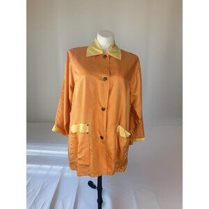 Vintage Atlantic Beach Women's Size Large Silk Rain jacket Orange Light Weight